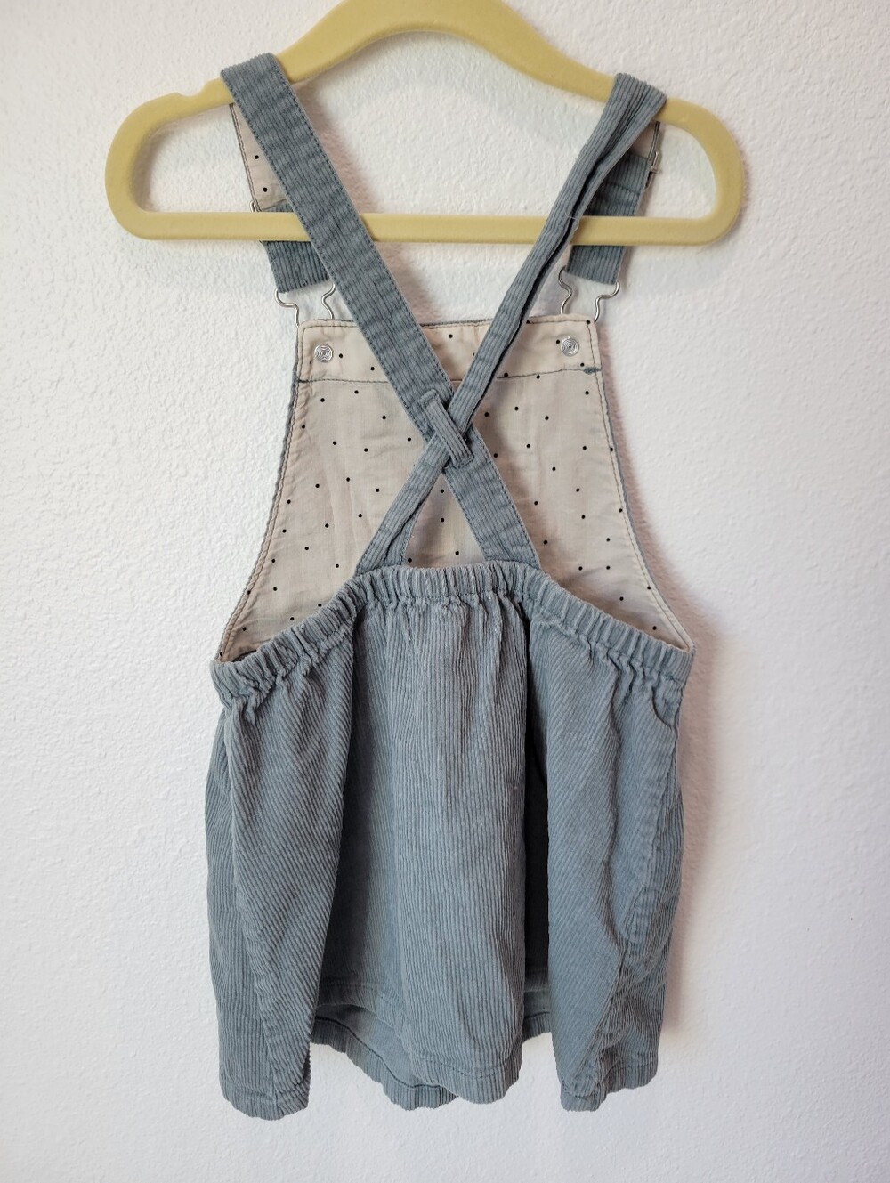 Zara Baby Corduroy Overall Dress 3-4Y Sage Green Jumper Pinafore Cottagecore - Picture 4 of 4